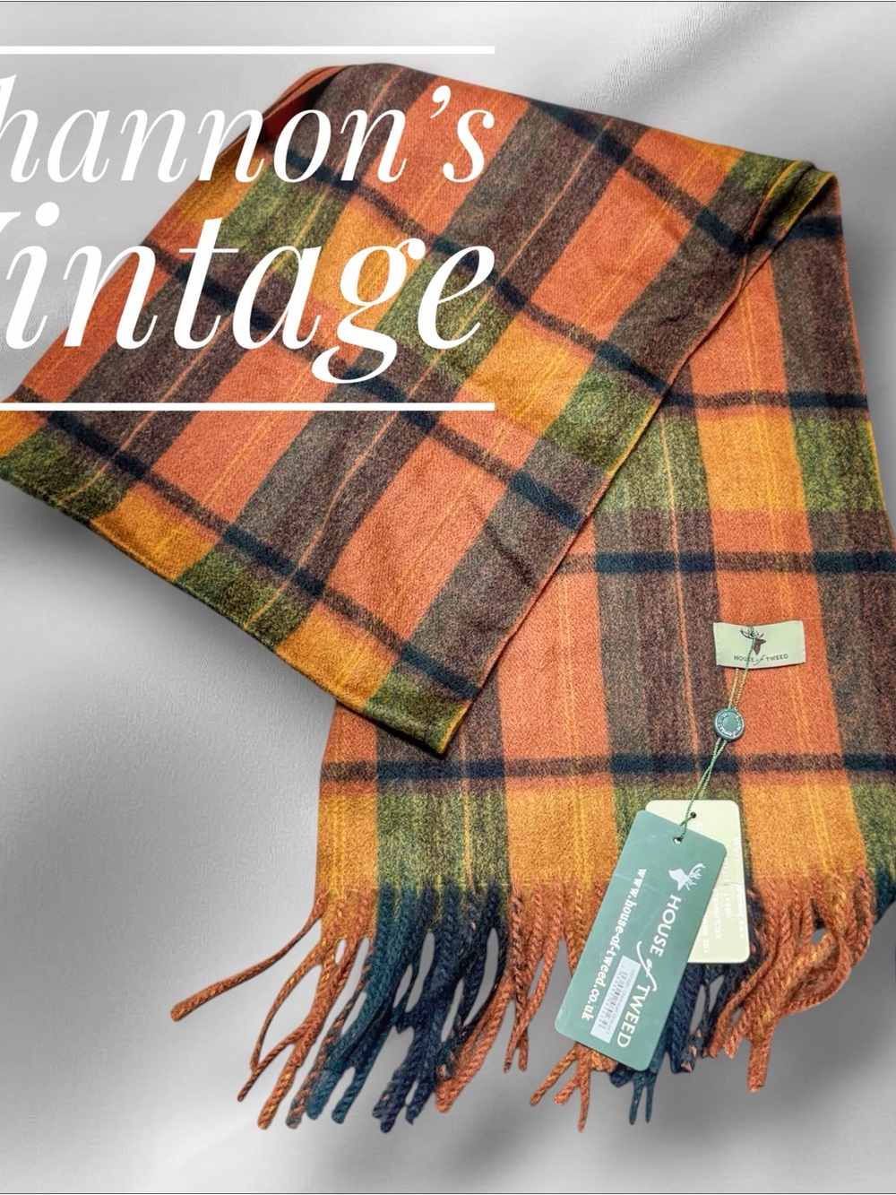 House Of Tweed NWT Scarf Super Soft Tartan Design Check Scotland
